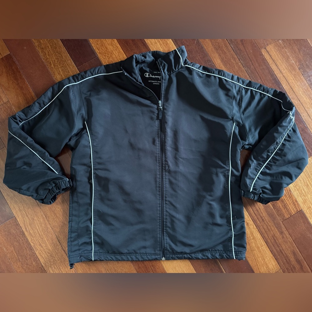 Champion Authentic Athletic Apparel Full Zip Black Jacket Men’s Size XL